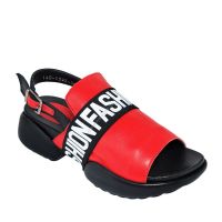 Красные кожаные босоножки в спортивном стиле со съемной резинкой в Киеве