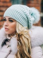 утепленная зимняя шапка с меховым помпоном Кёльн