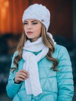 вязаная утепленная шапка и шарф Хельсинки