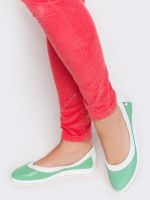 мятные кожаные балетки Донецк